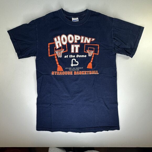 Syracuse Orange Basketball T Shirt Size Small Hoopin It At The Dome Jim Boeheim - Picture 12 of 12